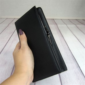 Женский кошелек  (длинный, черный) - фото 24647