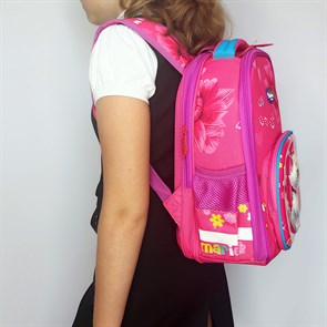 Школьный рюкзак для девочки Котенок, Ранец школьный каркасный, Ранец ортопедический - фото 34313