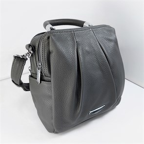 Сумка рюкзак  с двумя отделами серая / Женский рюкзак трансформер /Городской рюкзак - фото 58010