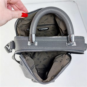 Сумка рюкзак  с двумя отделами серая / Женский рюкзак трансформер /Городской рюкзак - фото 58028