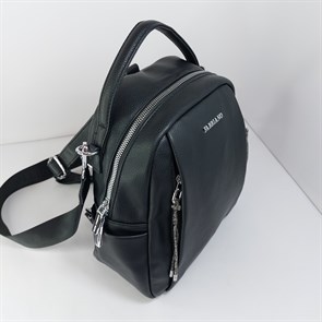 Сумка рюкзак  с карманами Velina Fabbiano черная / Женский рюкзак трансформер /Городской рюкзак - фото 59720