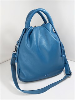 Сумка рюкзак  с круглыми ручками синяя / Женский рюкзак трансформер /Городской рюкзак