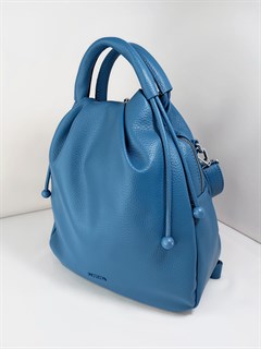 Сумка рюкзак  с круглыми ручками синяя / Женский рюкзак трансформер /Городской рюкзак - фото 61708