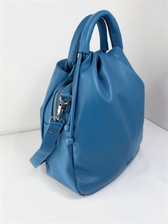 Сумка рюкзак  с круглыми ручками синяя / Женский рюкзак трансформер /Городской рюкзак - фото 61711