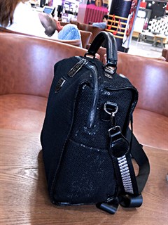 Сумка рюкзак со скрытыми пайетками черный / Женский рюкзак трансформер /Городской рюкзак - фото 62101