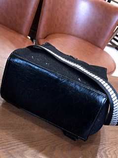 Сумка рюкзак со скрытыми пайетками черный / Женский рюкзак трансформер /Городской рюкзак - фото 62108
