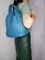 Сумка рюкзак  с круглыми ручками синяя / Женский рюкзак трансформер /Городской рюкзак - фото 61703